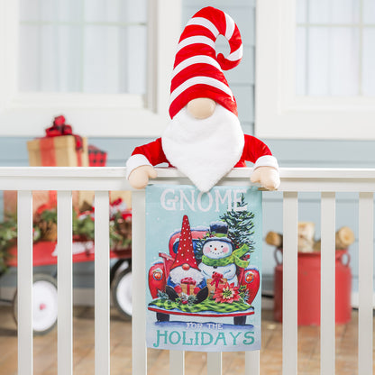 Gnome for the Holidays Truck Garden Flag
