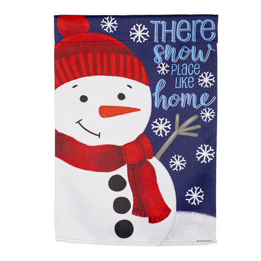 There's Snow Place Like Home Snowman Garden Flag