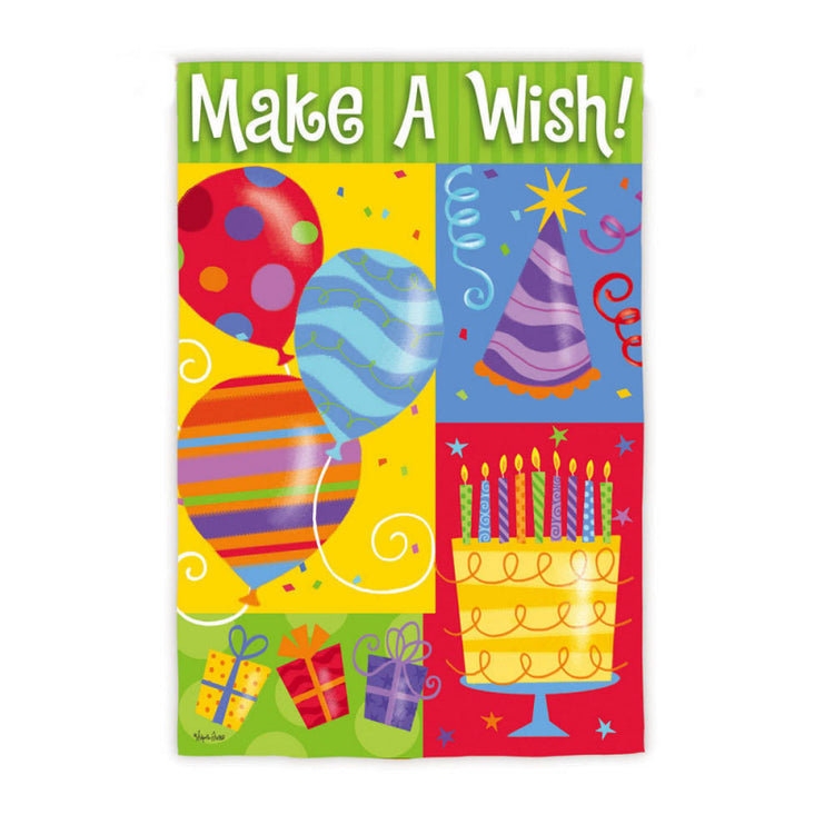 "Make A Wish" Printed Seasonal Garden Flag; Polyester