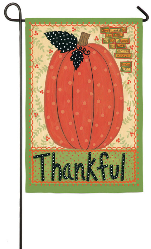 Thankful Pumpkin Garden Flag