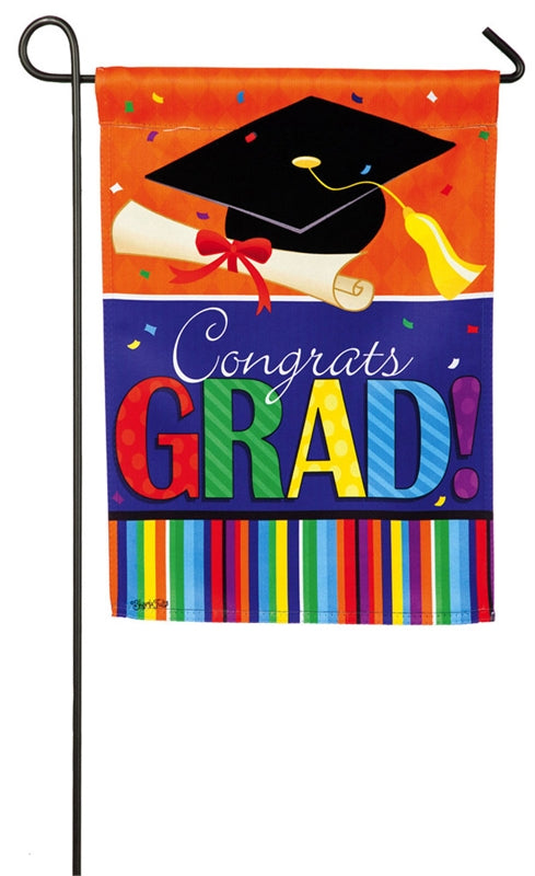 Confetti Graduation Garden Flag