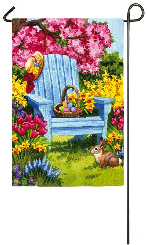 Easter Morning 2-Sided Printed Suede Seasonal Garden Flag; Polyester