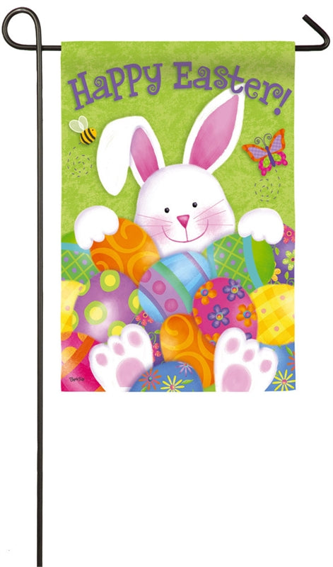Easter Bunny with Eggs Garden Flag