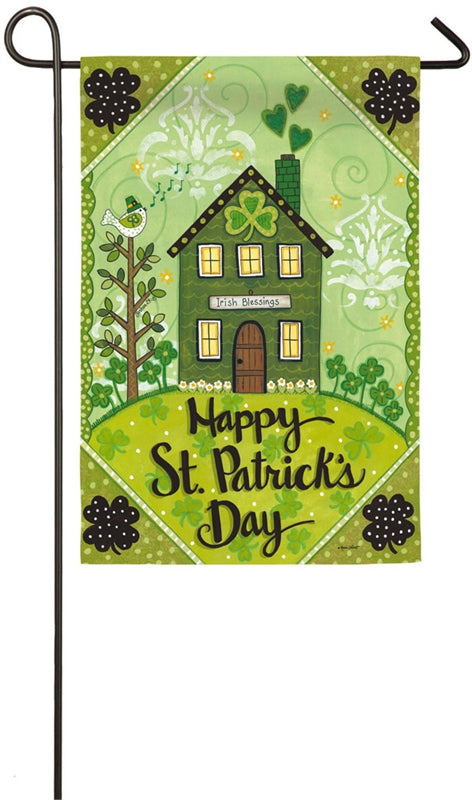 "Irish Blessings" Printed Suede Seasonal Garden Flag; Polyester