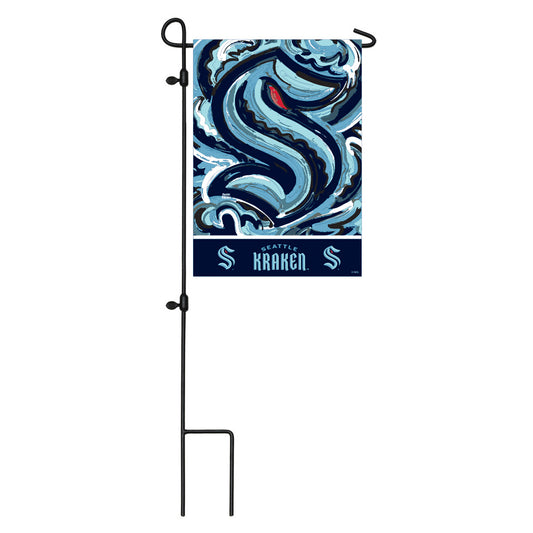 Seattle Kraken Garden Flag