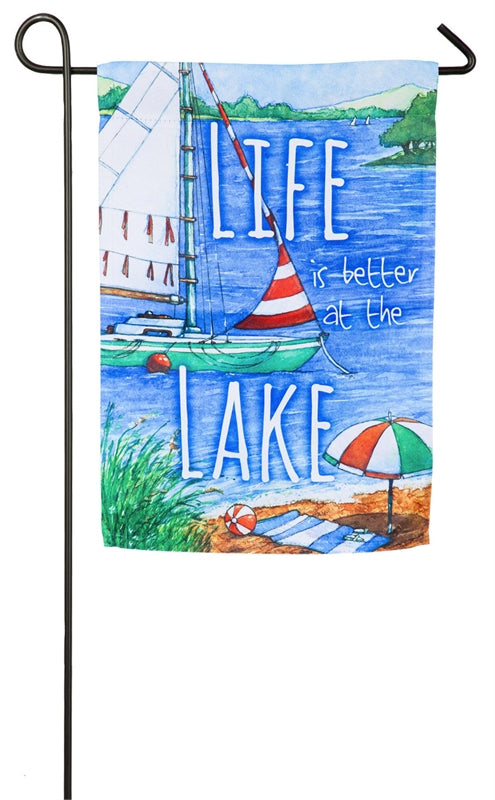 Life is Better at the Lake Garden Flag