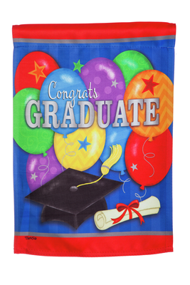 Congrats Grad Party Garden Flag