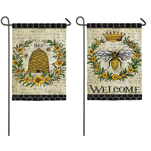 Queen Bee Garden Flag