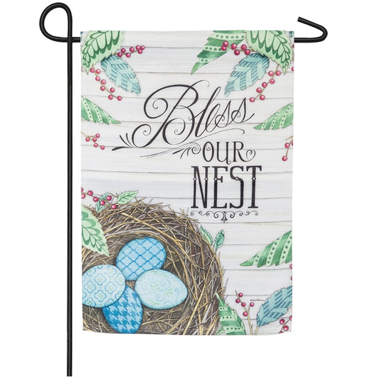 Bless This Nest Garden Flag