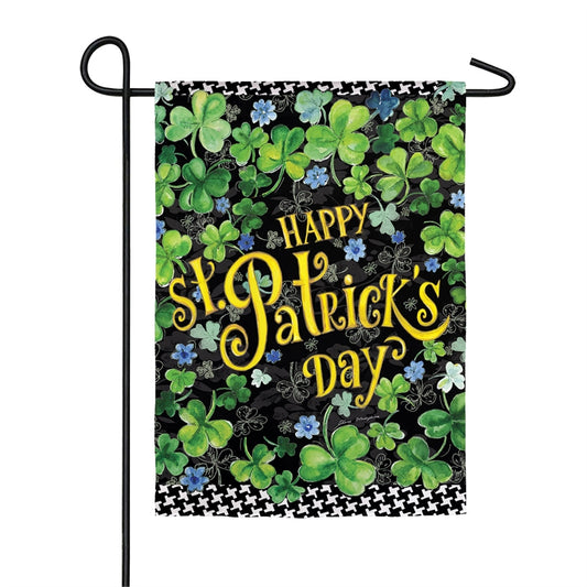 "St.Pats Day Luck" Printed Suede Garden Flag; Polyester