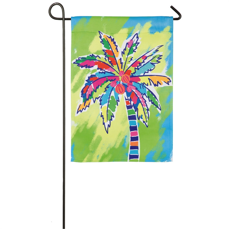 Painted Palm Tree Garden Flag
