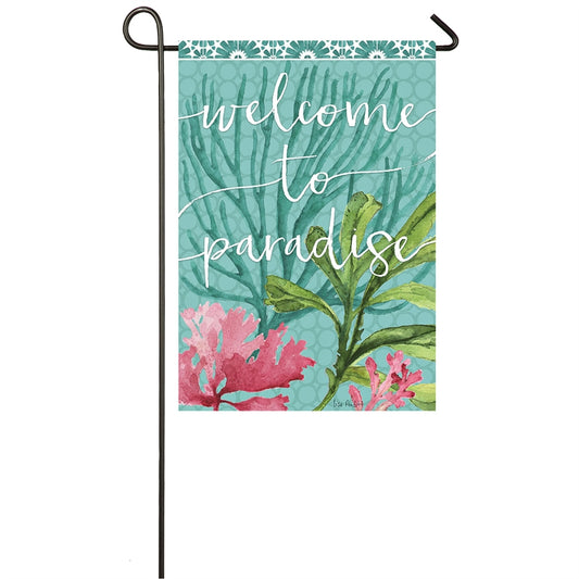 Sea Green Paradise Garden Flag