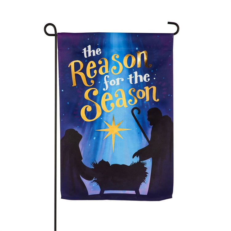 "Reason for the Season" Printed Suede Garden Flag; Polyester