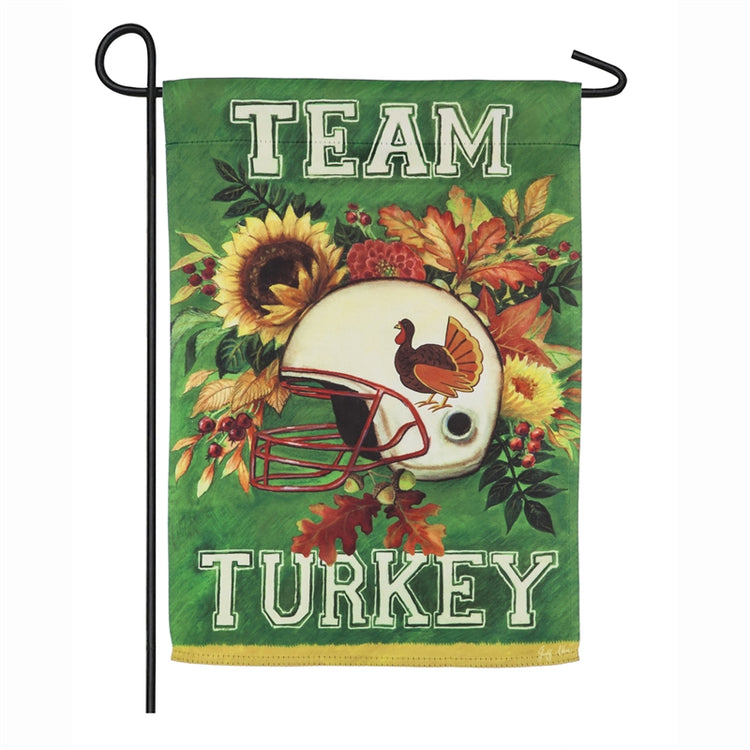 Team Turkey Printed Suede Garden Flag; Polyester