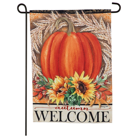 Festive Autumn Printed Suede Garden Flag; Polyester