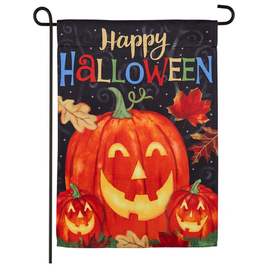 "Haunted Halloween" Printed Suede Garden Flag; Polyester