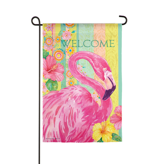 Boho Flamingo Garden Flag