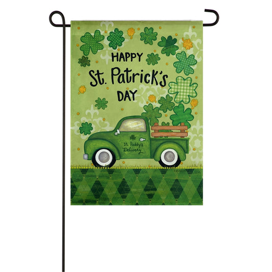 St.Patrick's Day Truck Garden Flag