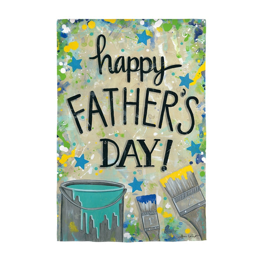 Happy Father's Day Dropcloth Garden Flag