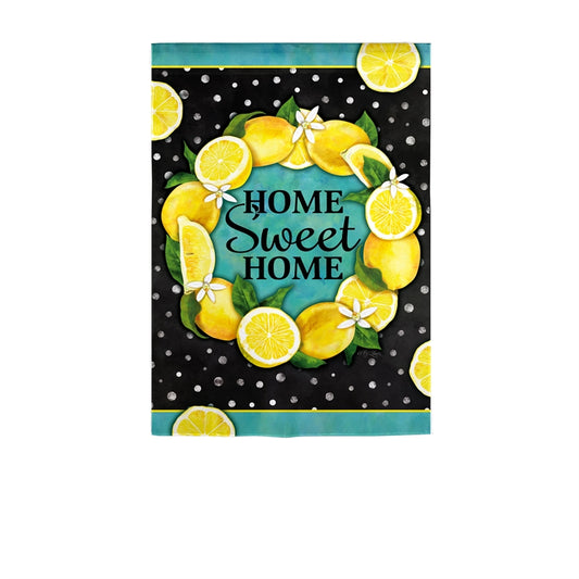 Home Sweet Home Lemon Wreath Garden Flag