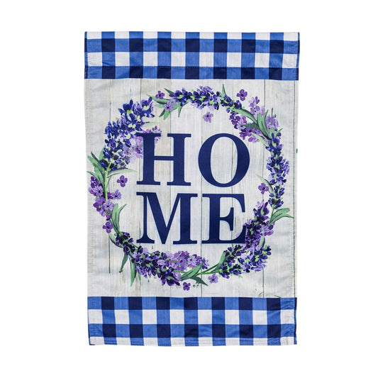 Home Wreath Printed Textured Striation Garden Flag; Polyester 12.5"x18"
