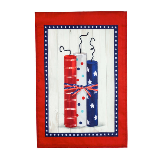 Americana Firecrackers Garden Flag