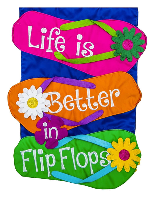 Life is Better in Flip Flops House Flag