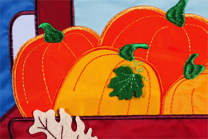 Fall Yall Pickup Truck Applique House Flag; Polyester