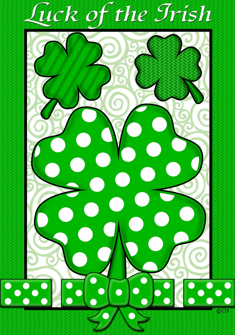 "Luck of the Irish" Printed Seasonal House Flag; Polyester