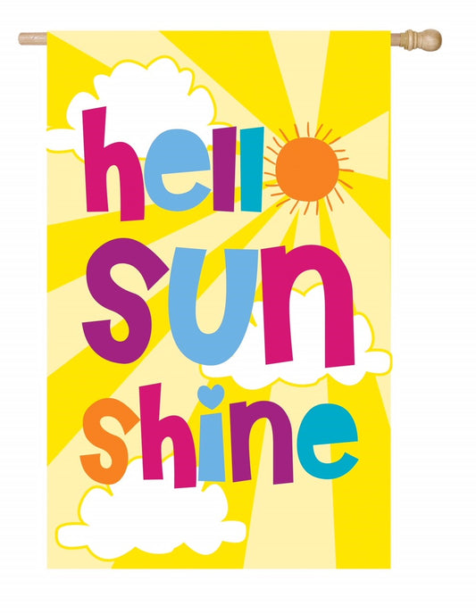 Hello Sun Shine House Flag