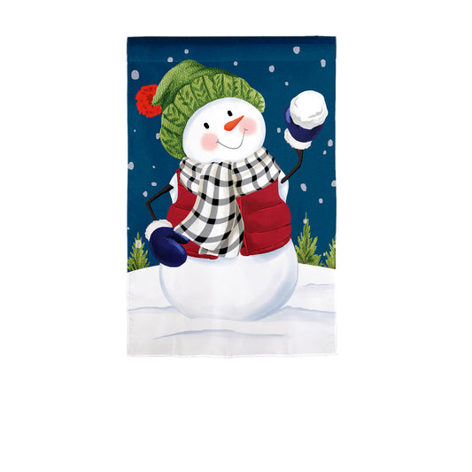 Snow Fun Snowman House Flag