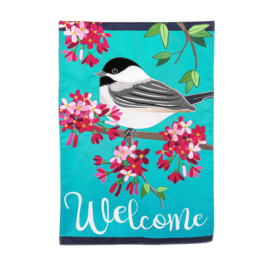 Spring Chickadee House Flag