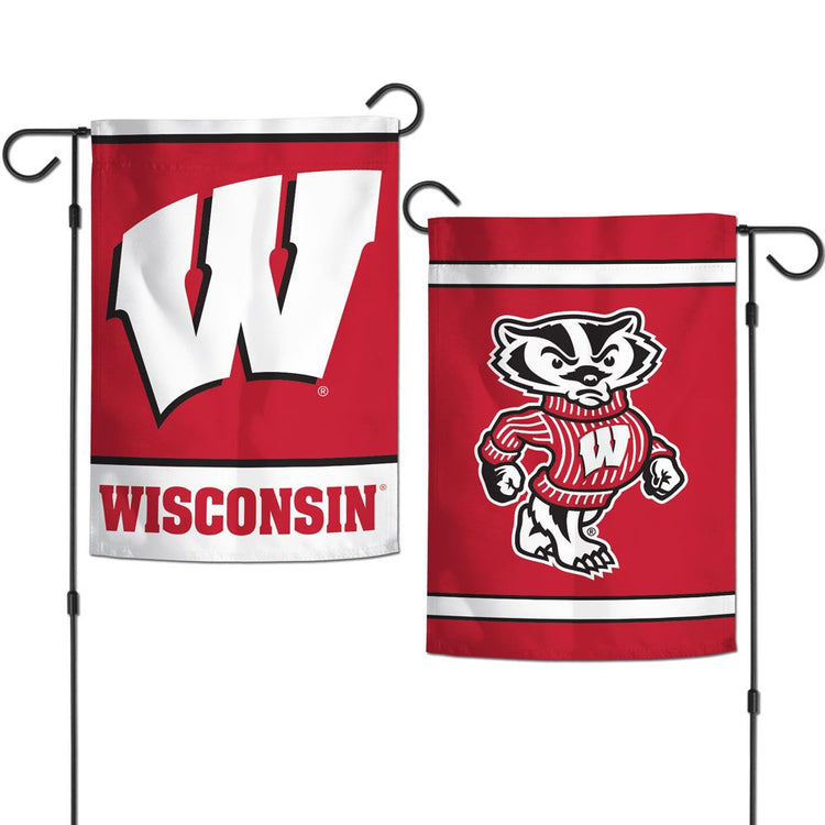 12.5"x18" University of Wisconsin Badgers Double-Sided Garden Flag