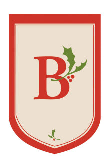 Holiday Monogram "B" Double Sided Applique Garden Flag