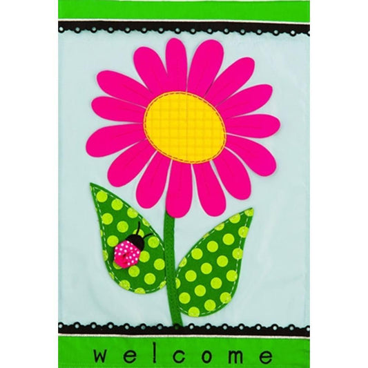 Welcome Daisy Garden Flag