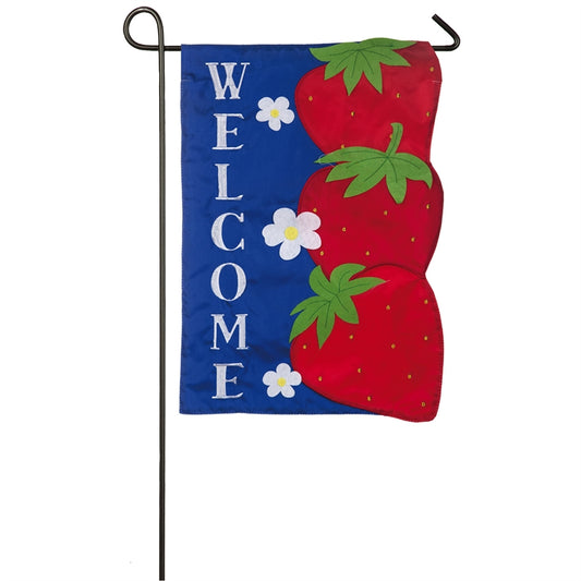Stacked Strawberries Garden Flag