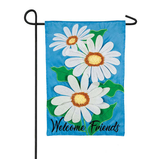 Welcome Friends Daisies Garden Flag