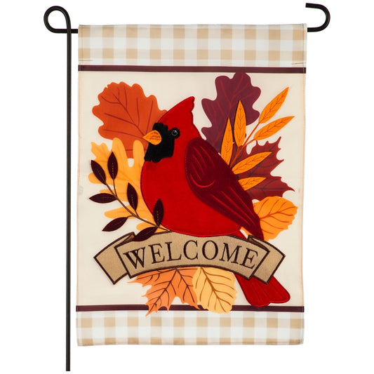 Autumn Cardinal Garden Flag