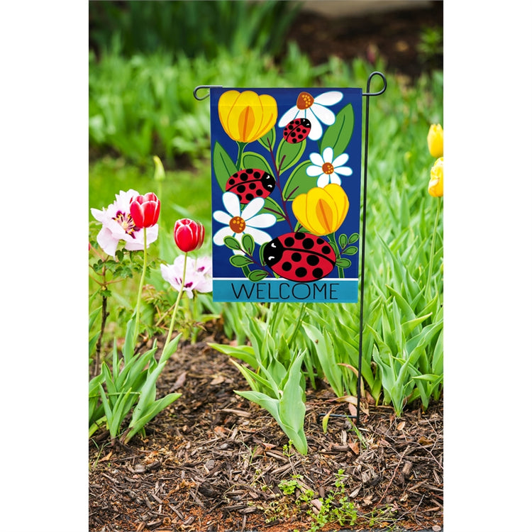 Ladybug Friends Garden Flag