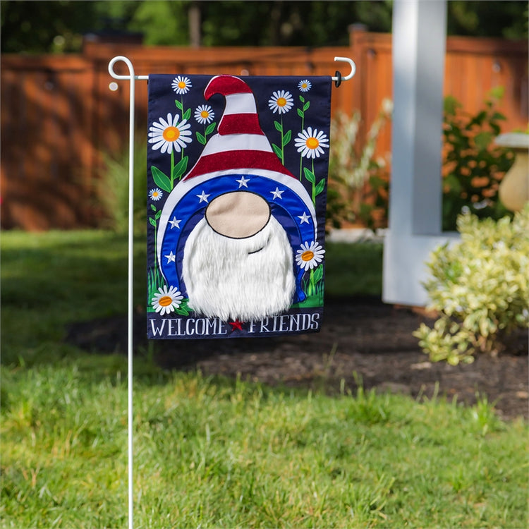 Patriotic Gnome Seasonal Garden Flag