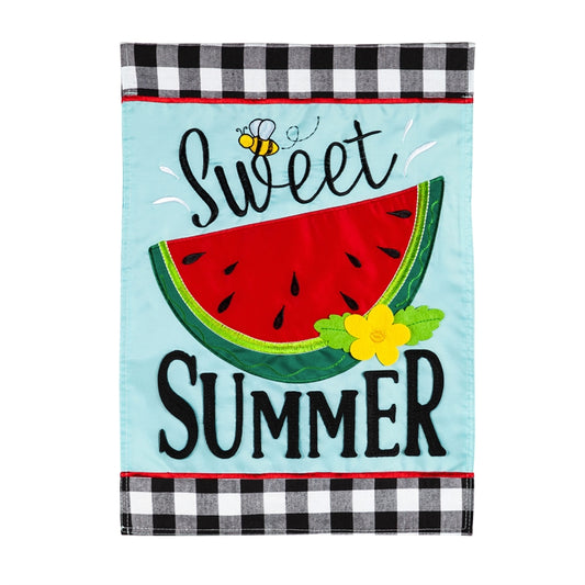 Sweet Summer Watermelon Garden Flag