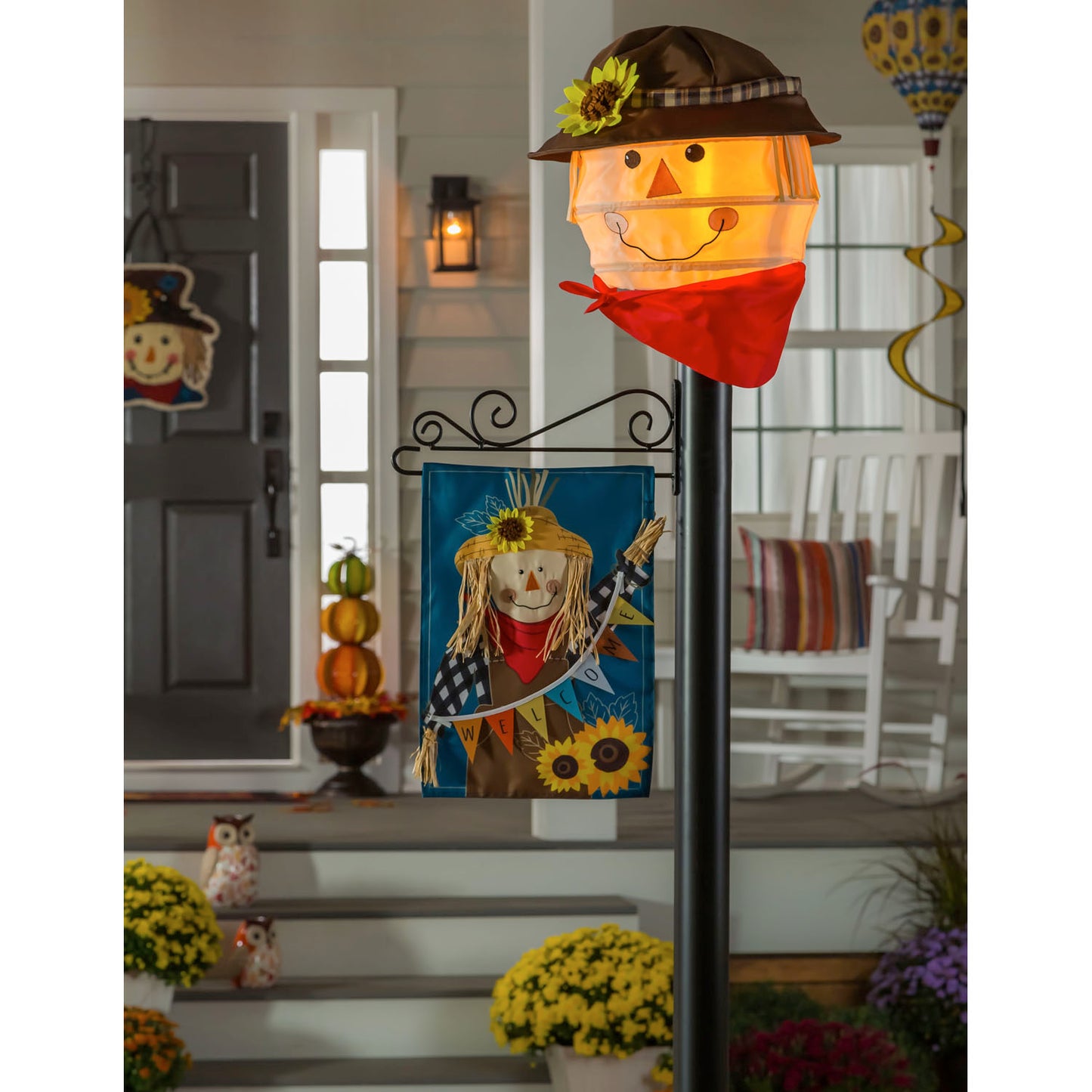 Fall Scarecrow Welcome Garden Flag