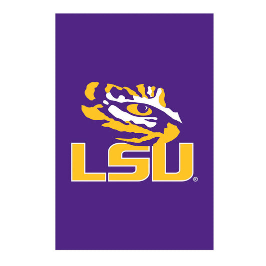 Louisiana State University Tigers Double Sided Applique Garden Flag; Polyester