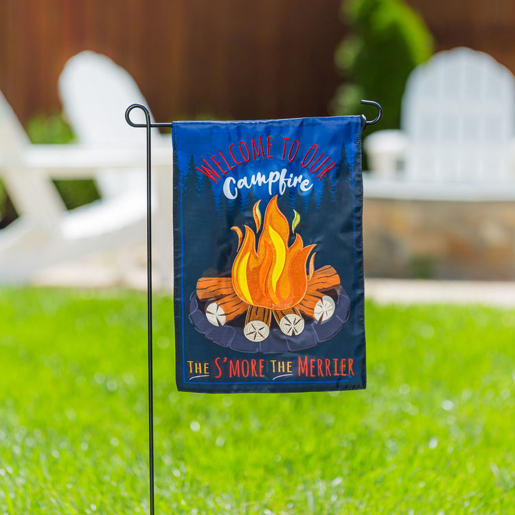 Welcome to Our Campfire Garden Flag