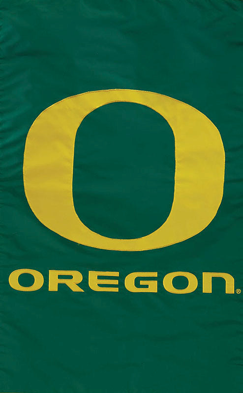 University of Oregon Ducks Double Sided Applique Garden Flag; Polyester