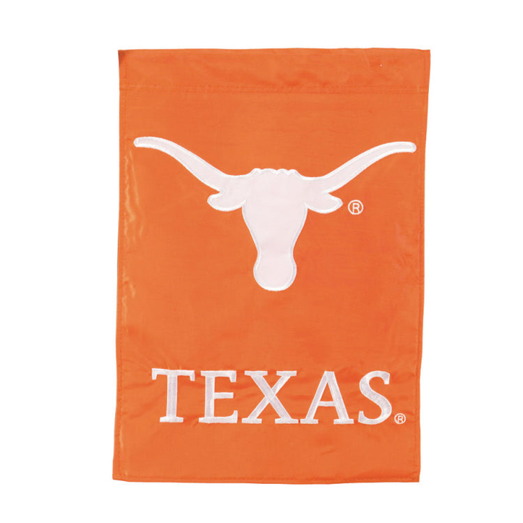 University of Texas Longhorns Double Sided Applique Garden Flag; Polyester