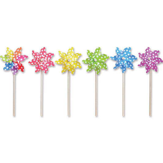 7" Polka Dot Pinwheel - Blue