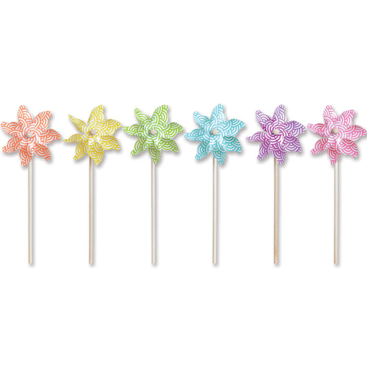 7" Waves Pinwheel - Pink