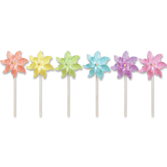 9" Waves Pinwheel - Pink