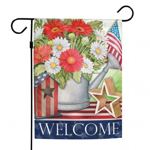 Patriotic Welcome Garden Flag